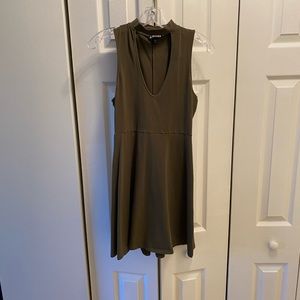 Express green choker style dress